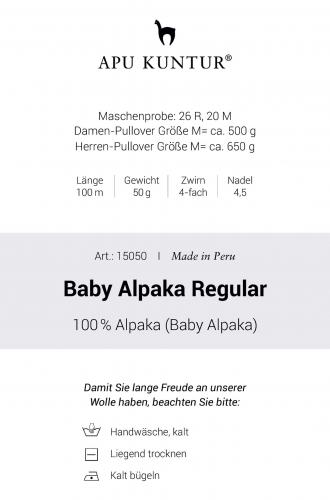 Baby-Alpaka Wolle REGULAR 50g 100m Nadel 4-4,5 Strick-Häkel-Garn Nm 4/8 APU KUNTUR